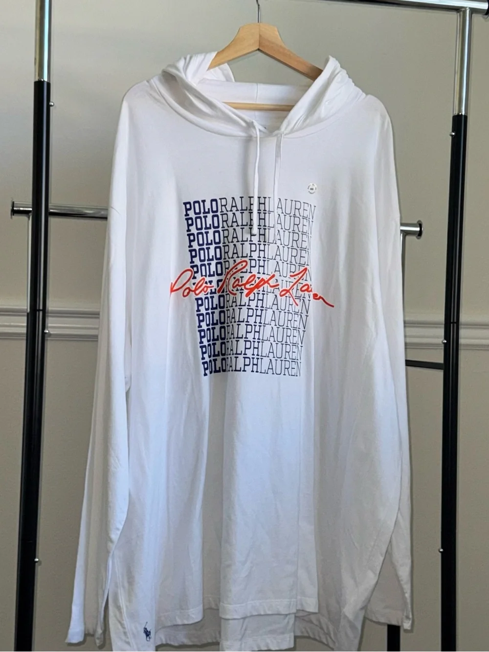 POLO RALPH LAUREN Hoodie Shirt 4XB Men's BIG & TALL THIN Horse Pony 4XL NWT